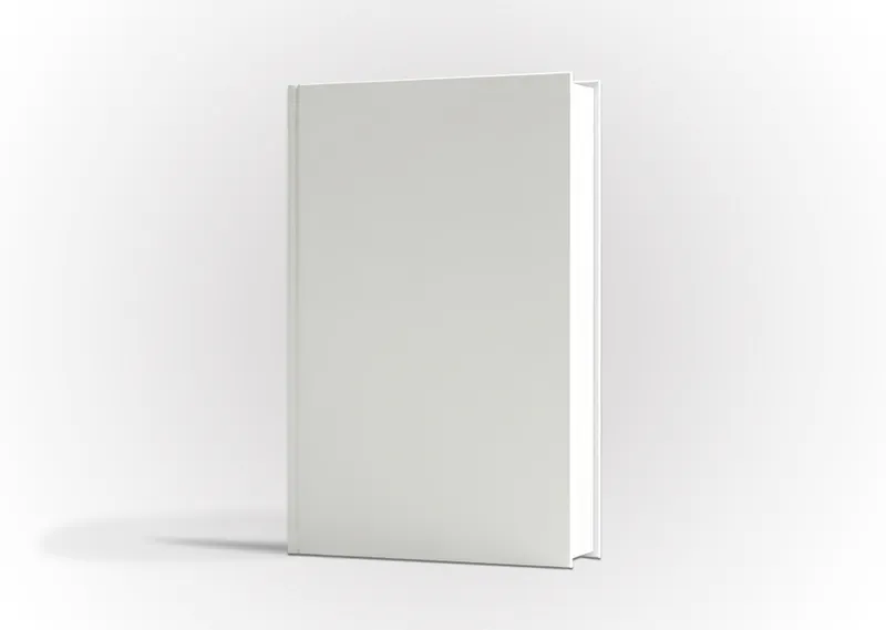 FREE STANDING FRONT-FACING 6X9 HARDCOVER BOOK MOCKUP (PSD) | Mockupidea